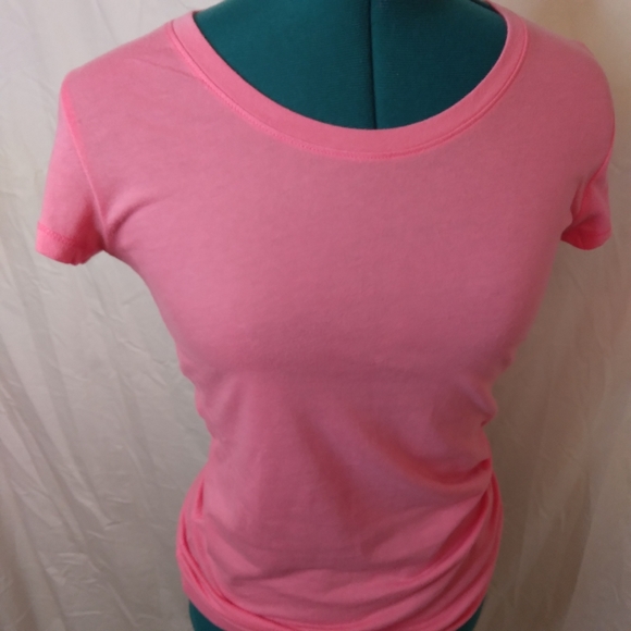 Bright Pink Babydoll Tee Women's Small | No Boundaries - Picture 2 of 5